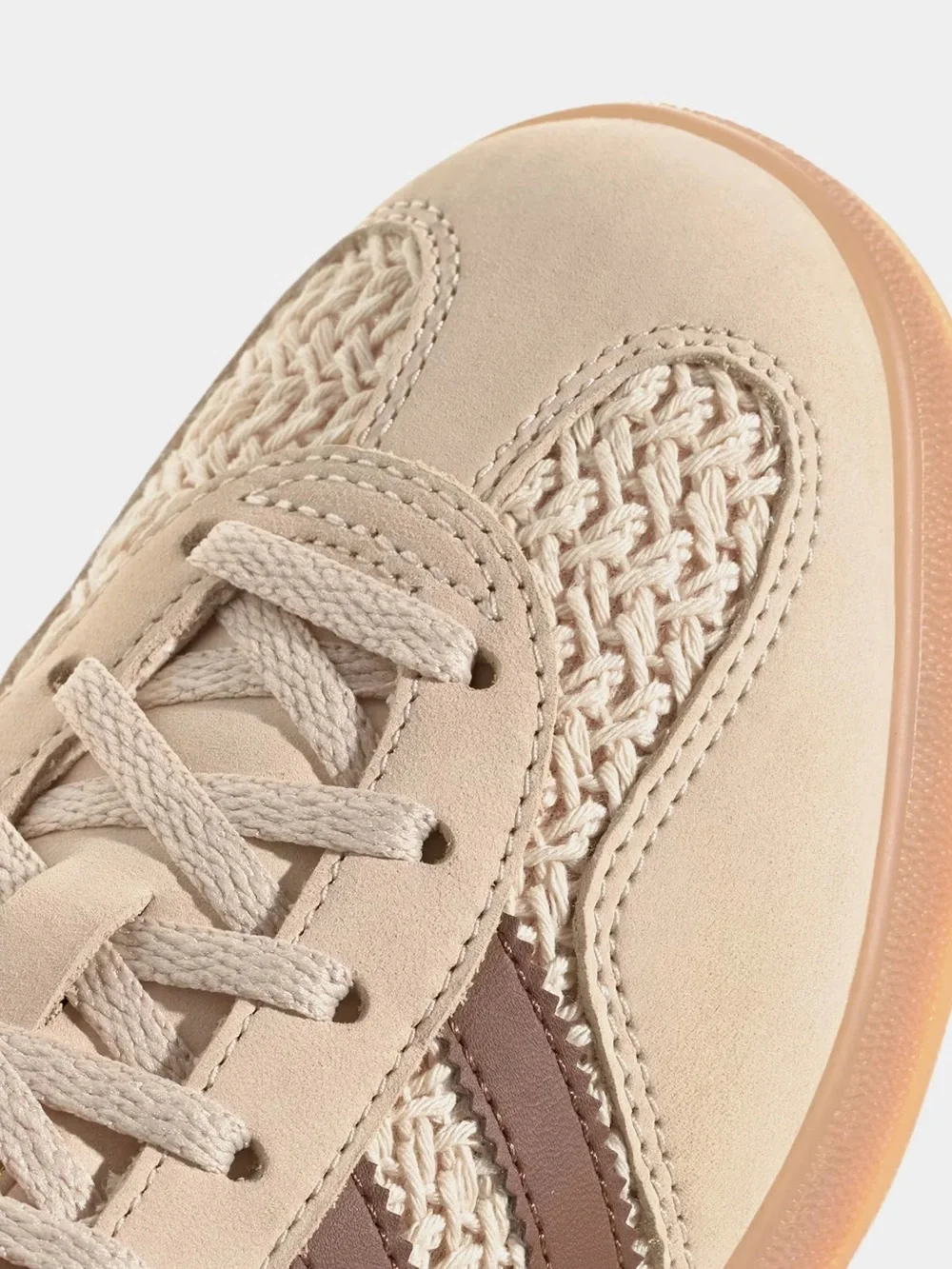 Adidas Gazelle Shoes in Sand Strata/ Brown & Gum Soles